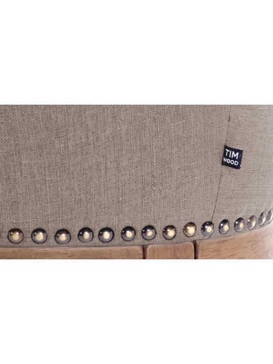 Tabouret de bar Lakewood en tissu, antique, taupe