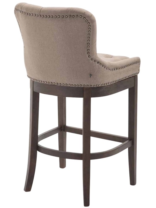 Tabouret de bar Lakewood en tissu, antique, taupe