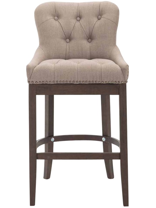 Tabouret de bar Lakewood en tissu, antique, taupe