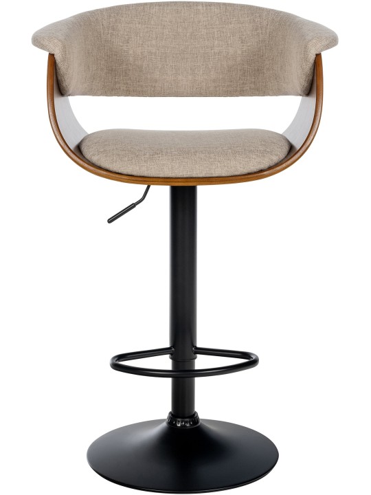 Tabouret de bar Vestal tissu, noyer/crème Tabouret de bar Vestal tissu, noyer/crème