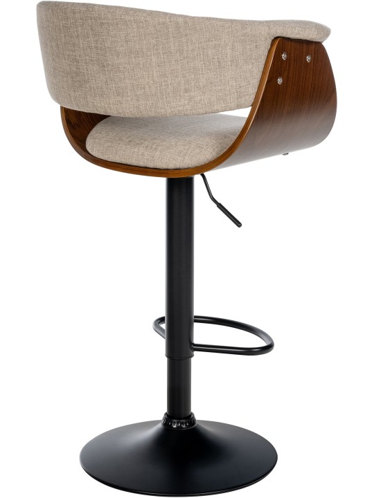 Tabouret de bar Vestal tissu, noyer/crème Tabouret de bar Vestal tissu, noyer/crème