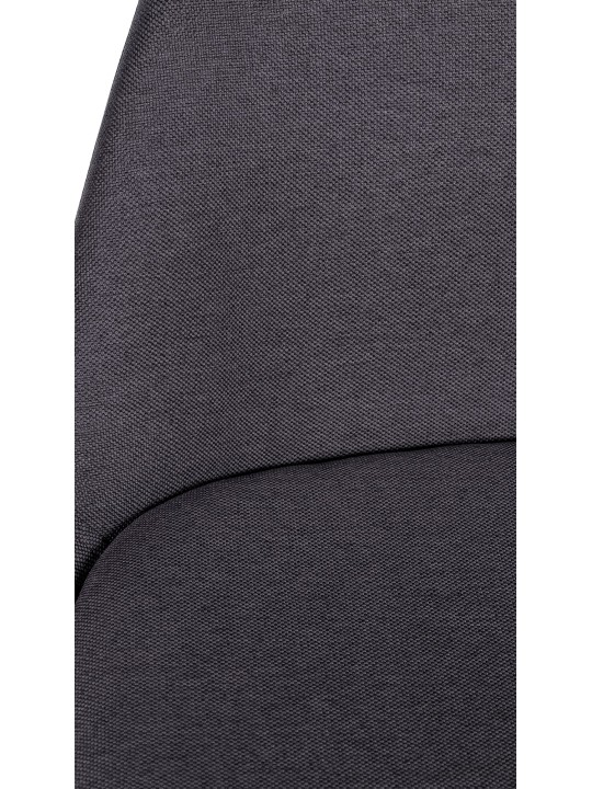 Tabouret de bar Corbin tissu rond naturel, gris foncé