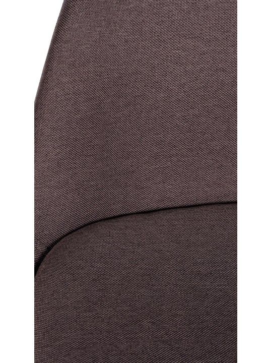 Tabouret de bar Corbin tissu rond naturel, brun