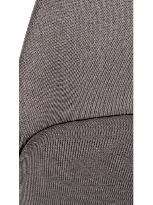 Tabouret de bar Corbin tissu rond naturel, taupe