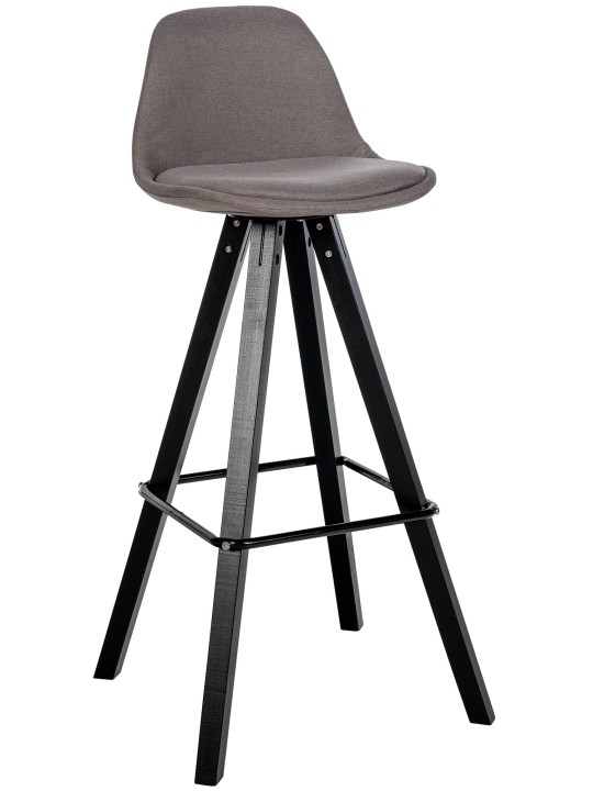 Tabouret de bar Corbin tissu Carré, taupe