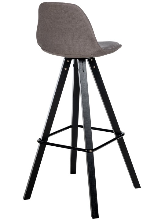 Tabouret de bar Corbin tissu Carré, taupe