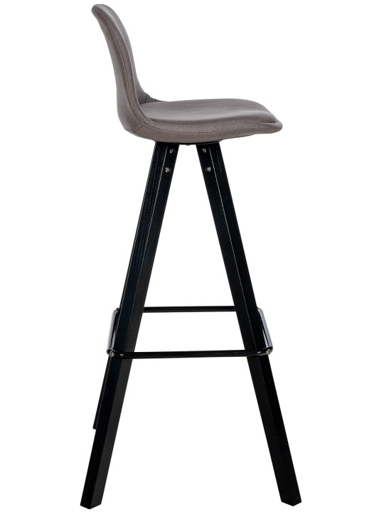 Tabouret de bar Corbin tissu Carré, taupe