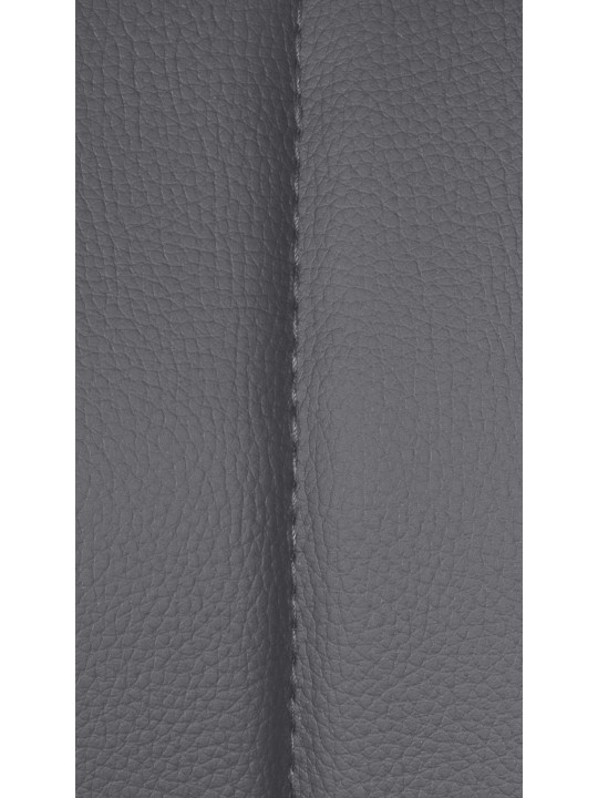 Tabouret de bar Milet simili cuir chromé, gris
