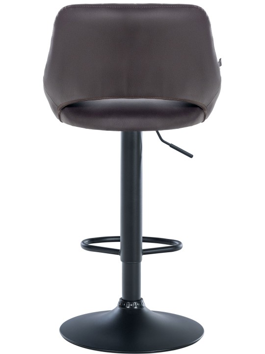 Tabouret de bar Milet simili cuir, brun