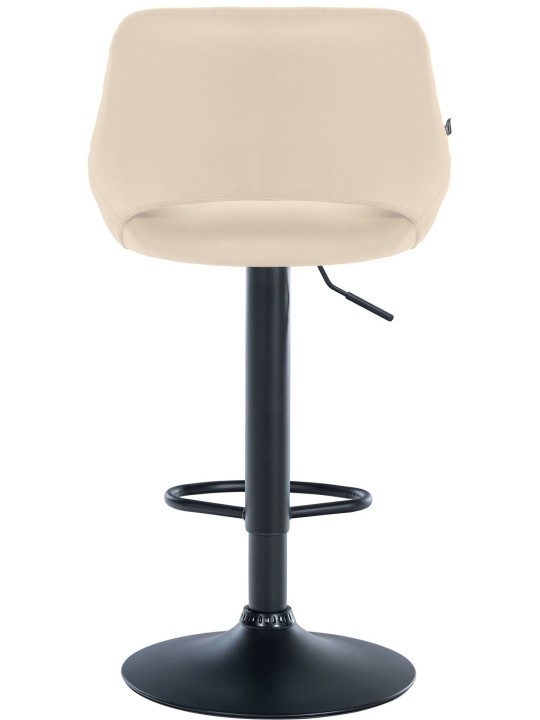 Tabouret de bar Milet simili cuir, crème