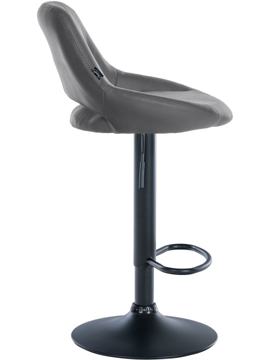 Tabouret de bar Milet simili cuir, gris Tabouret de bar Milet simili cuir, gris