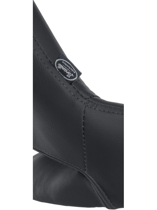 Tabouret de bar Milet simili cuir, noir