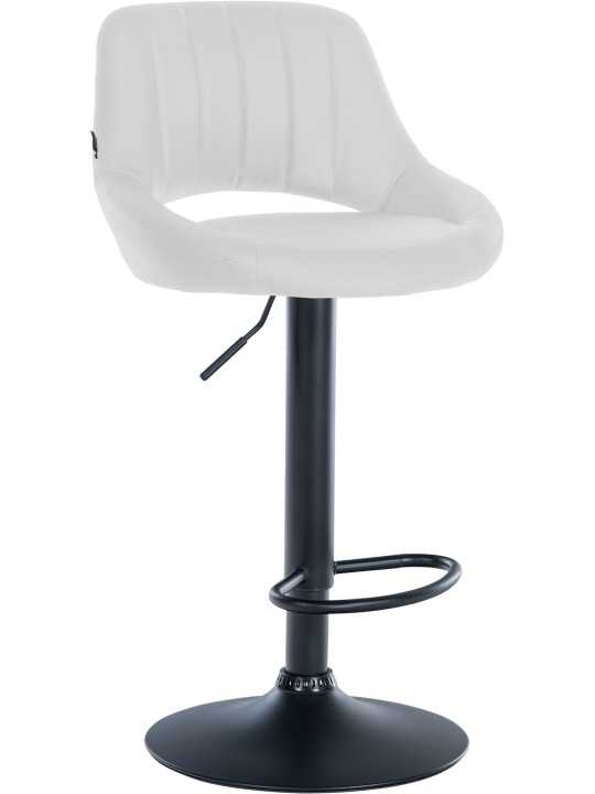 Tabouret de bar Milet simili cuir, blanc Tabouret de bar Milet simili cuir, blanc