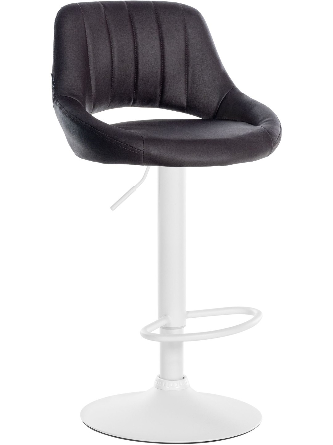Tabouret de bar Milet simili cuir, brun
