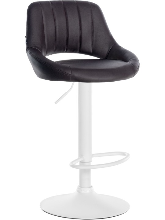 Tabouret de bar Milet simili cuir, brun