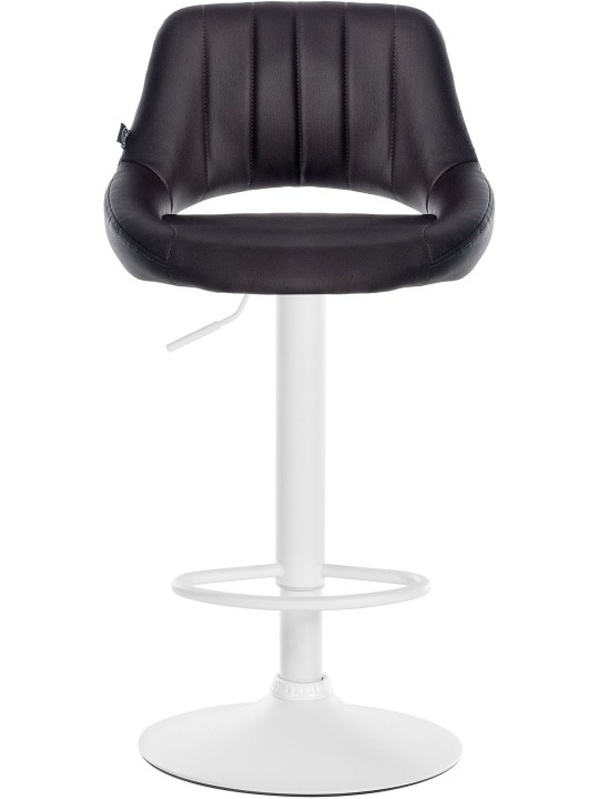 Tabouret de bar Milet simili cuir, brun