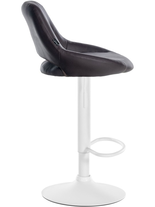 Tabouret de bar Milet simili cuir, brun
