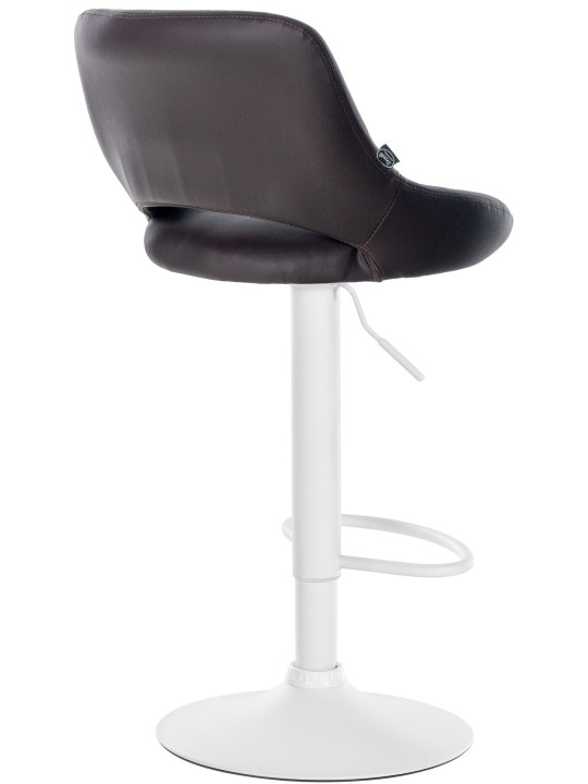 Tabouret de bar Milet simili cuir, brun