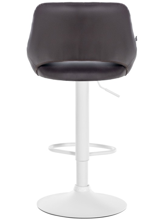 Tabouret de bar Milet simili cuir, brun