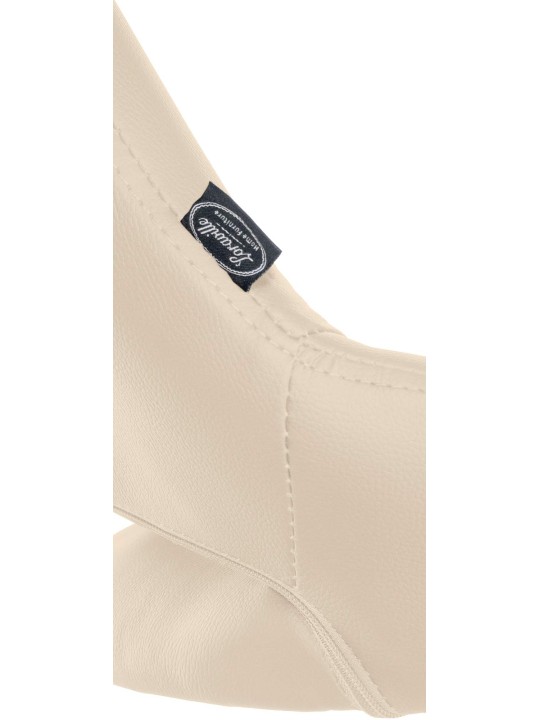 Tabouret de bar Milet simili cuir, crème