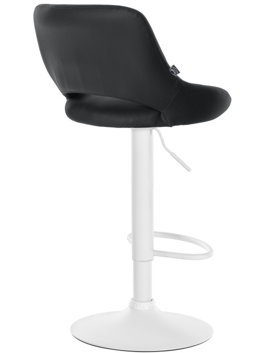 Tabouret de bar Milet simili cuir, noir
