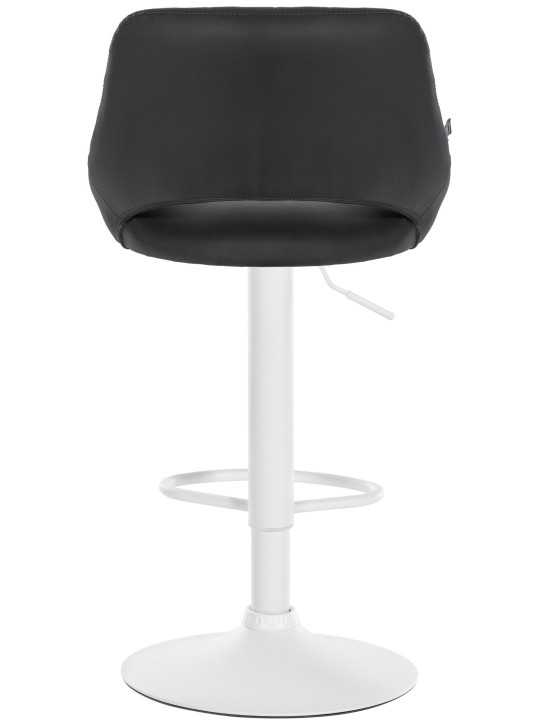 Tabouret de bar Milet simili cuir, noir