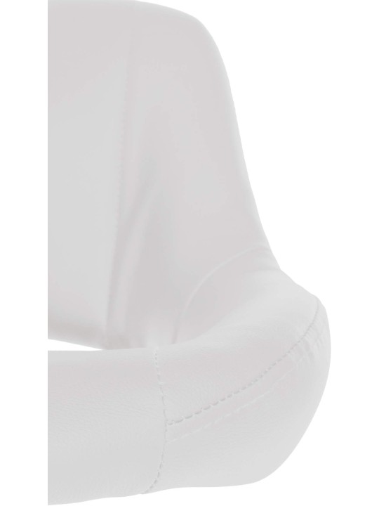 Tabouret de bar Milet simili cuir, blanc