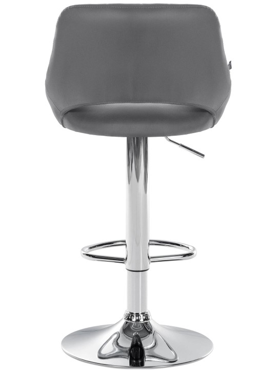Lot de 2 tabourets de bar Milet simili cuir C, gris