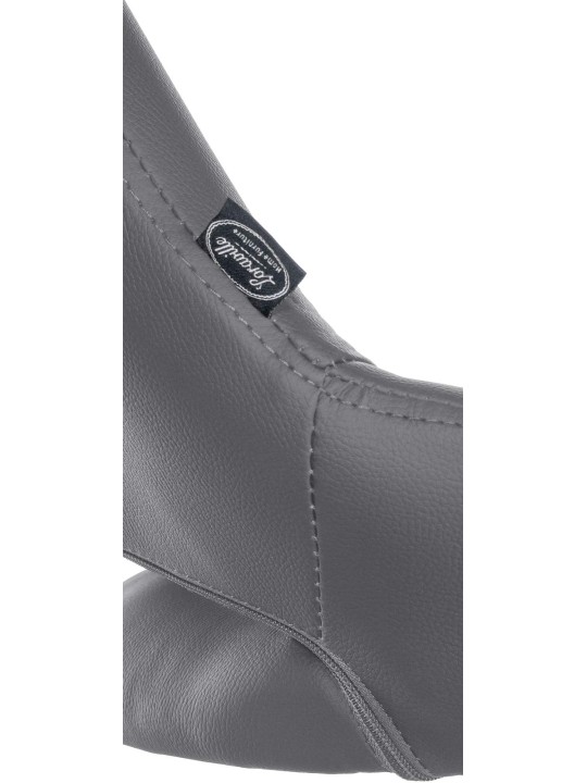 Lot de 2 tabourets de bar Milet simili cuir C, gris