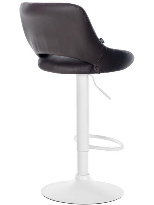 Lot de 2 tabourets de bar Milet simili cuir W, brun