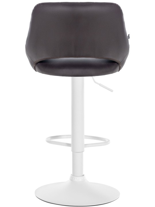 Lot de 2 tabourets de bar Milet simili cuir W, brun