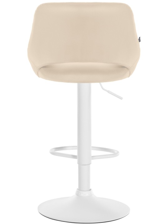 Lot de 2 tabourets de bar Milet simili cuir W, crème