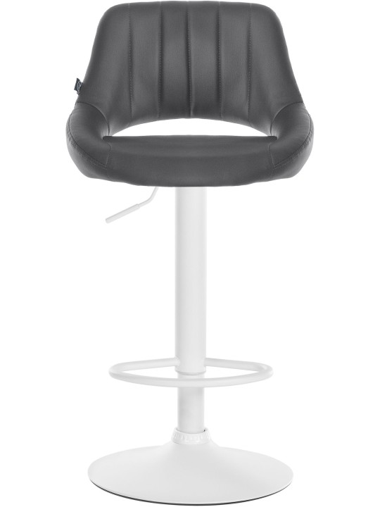 Lot de 2 tabourets de bar Milet simili cuir W, gris Lot de 2 tabourets de bar Milet simili cuir W, gris