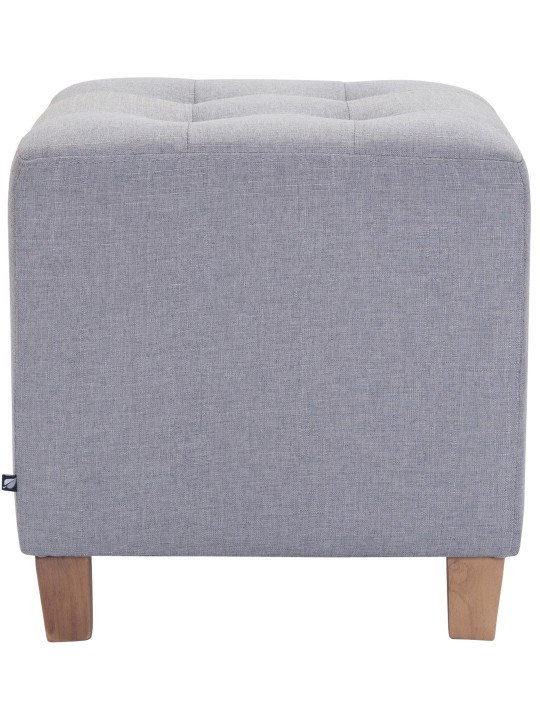 Tabouret Pharaon, lumière antique, gris clair