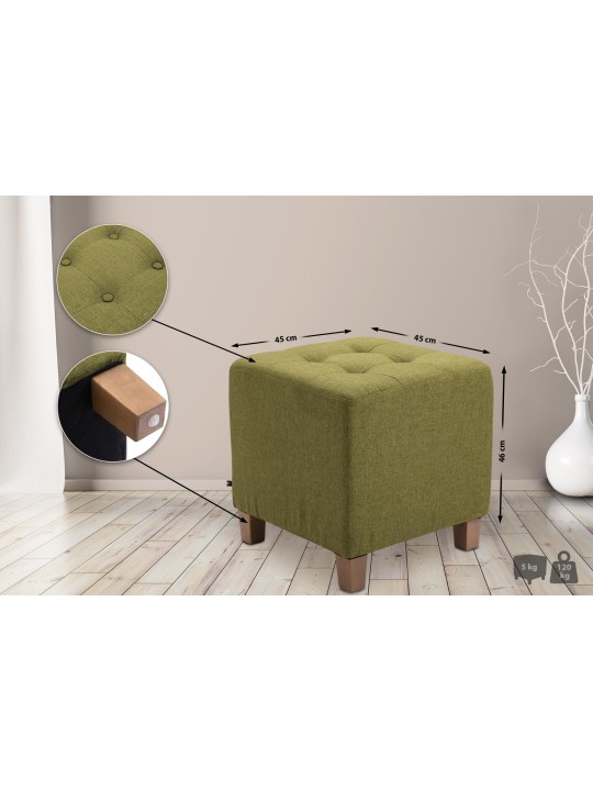 Tabouret Pharaon, lumière antique, vert Tabouret Pharaon, lumière antique, vert