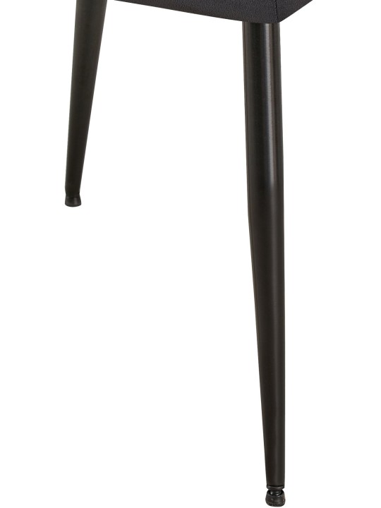 Chaise visiteur Emia velours, noir