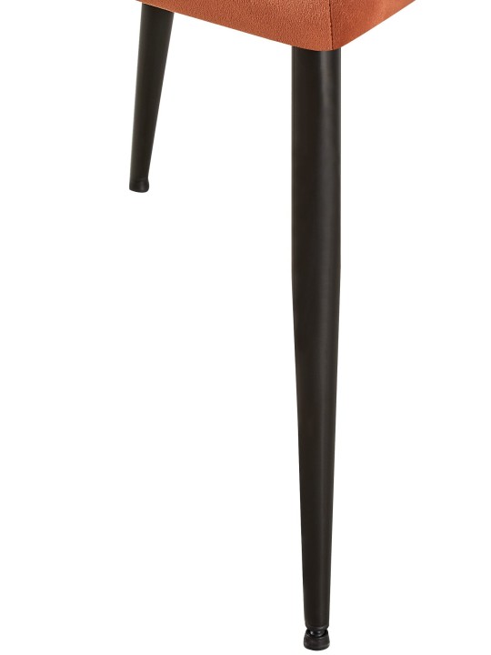 Chaise visiteur Emia velours, brun