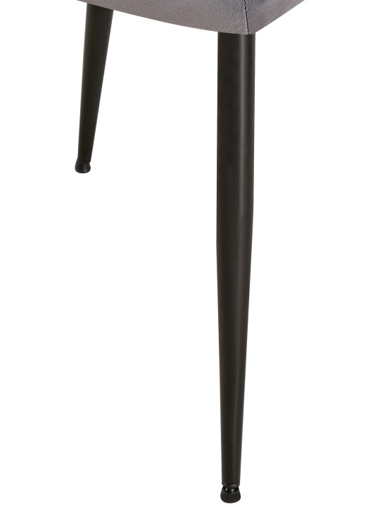 Chaise visiteur Emia velours, gris