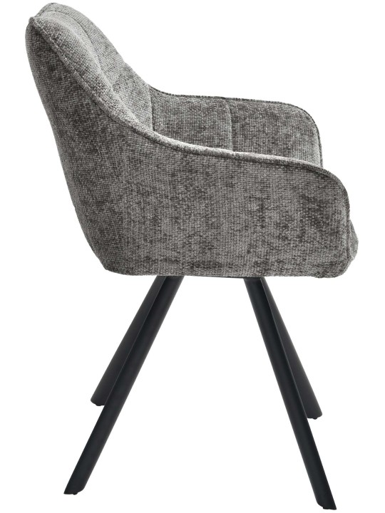 Chaise de salle à manger en tissu Scott, gris foncé Chaise de salle à manger en tissu Scott, gris foncé