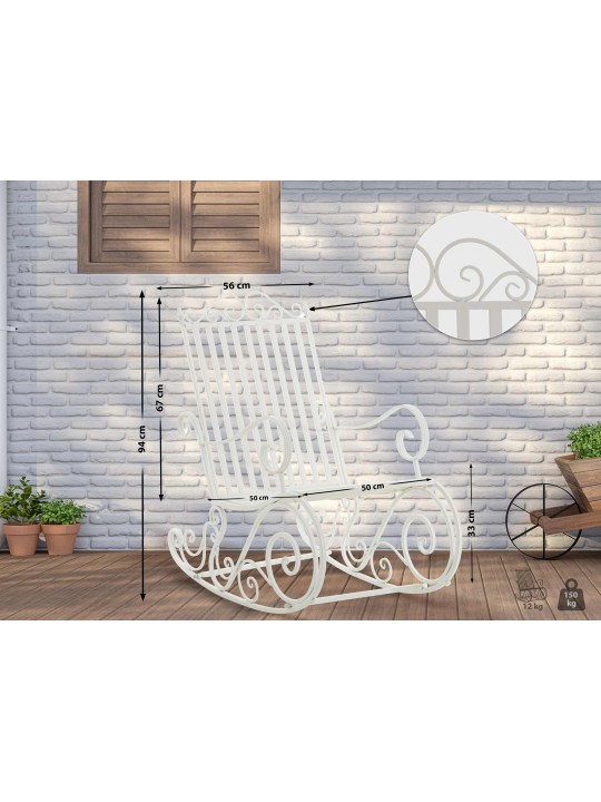 Chaise à bascule Smilla, blanc