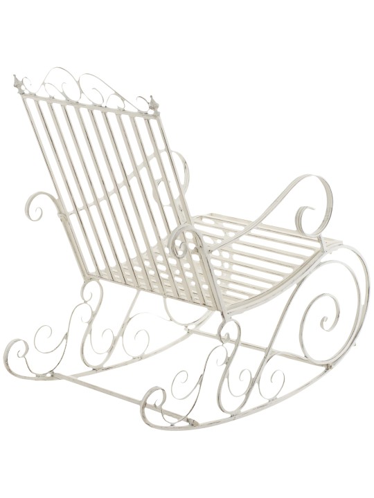 Chaise à bascule Smilla, blanc antique Chaise à bascule Smilla, blanc antique