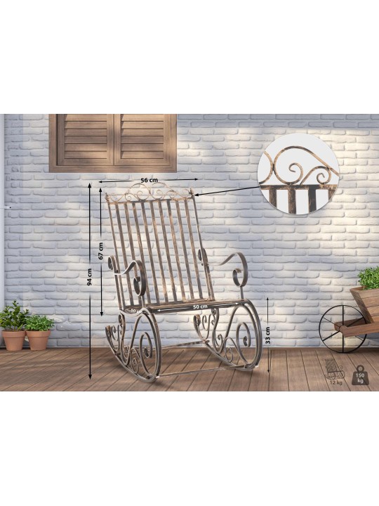 Chaise à bascule Smilla, bronze