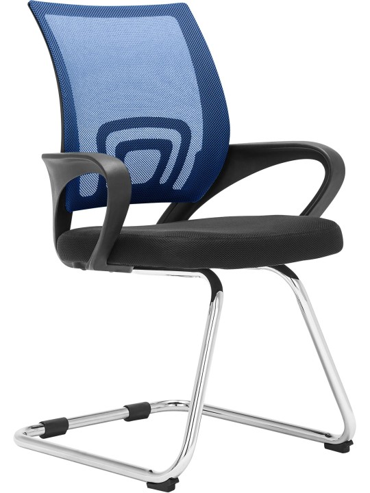 Chaise visiteur Eureka, bleu