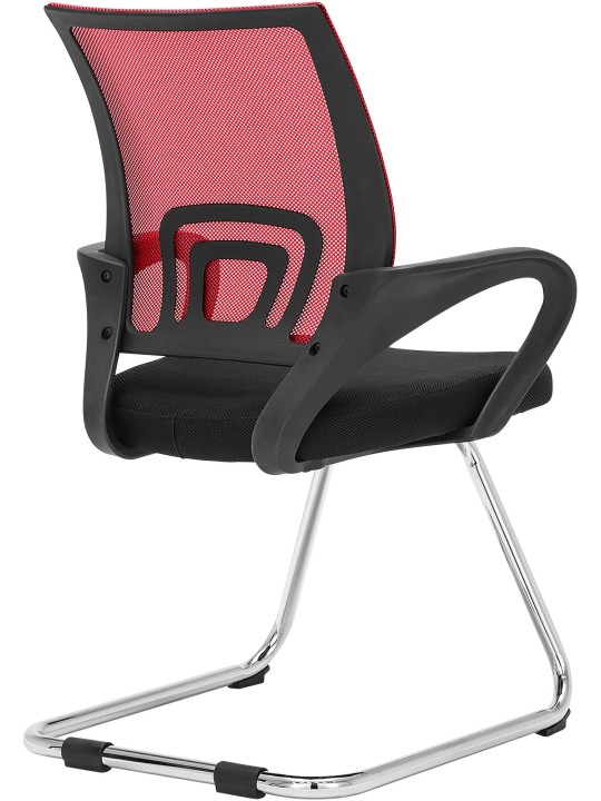 Chaise visiteur Eureka, rouge