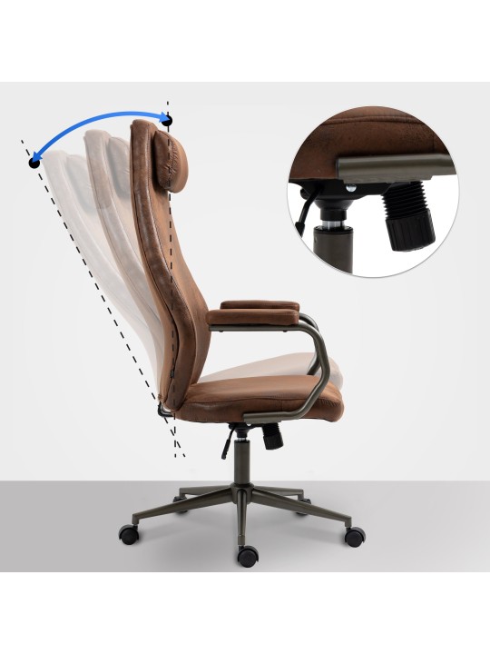 Chaise de bureau Pocatello, cognac