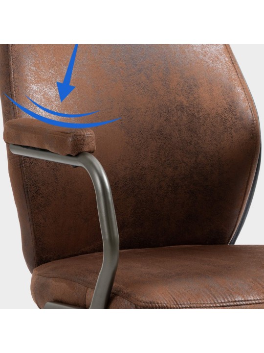 Chaise de bureau Pocatello, cognac