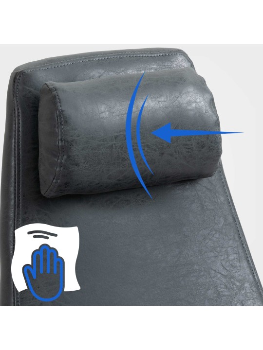 Chaise de bureau Pocatello, noir antique