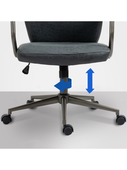 Chaise de bureau Pocatello, noir antique