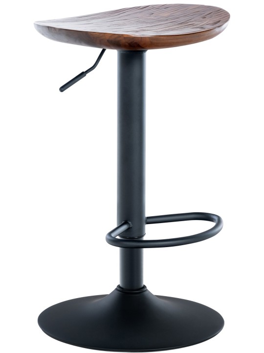 Ensemble de 4 tabourets de bar Skelde, noyer