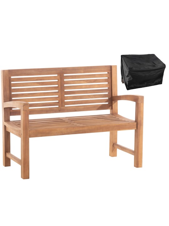 Banc en teck Halden 120 cm avec revêtement, teck Banc en teck Halden 120 cm avec revêtement, teck